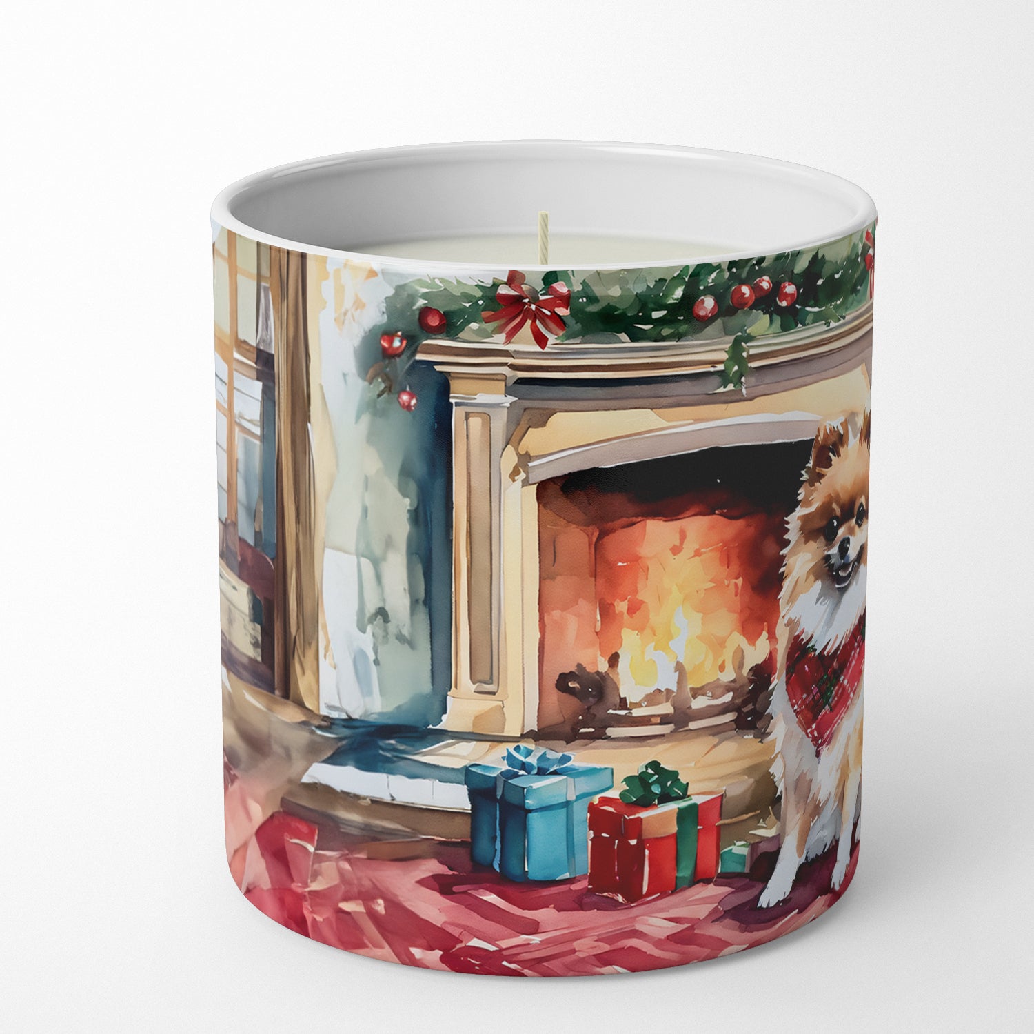 Buy this Pomeranian Cozy Christmas Decorative Soy Candle