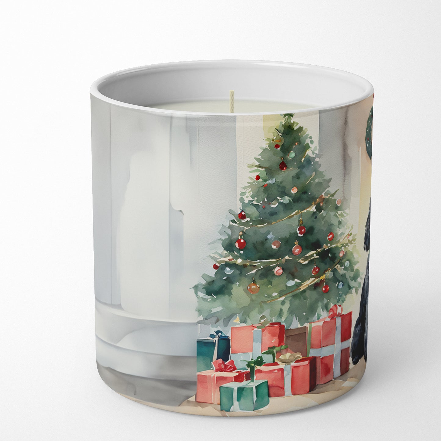 Buy this Poodle Cozy Christmas Decorative Soy Candle