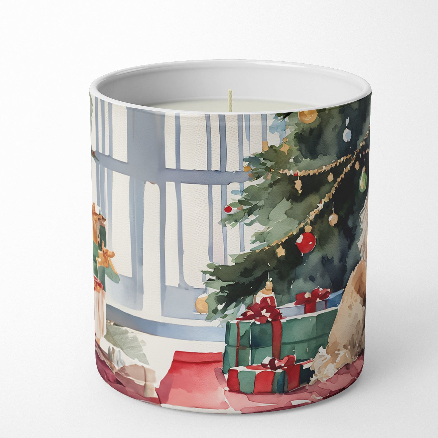 Buy this Poodle Cozy Christmas Decorative Soy Candle