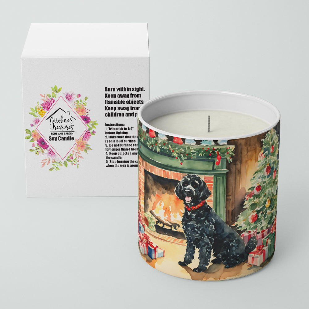 Portuguese Water Dog Cozy Christmas Decorative Soy Candle