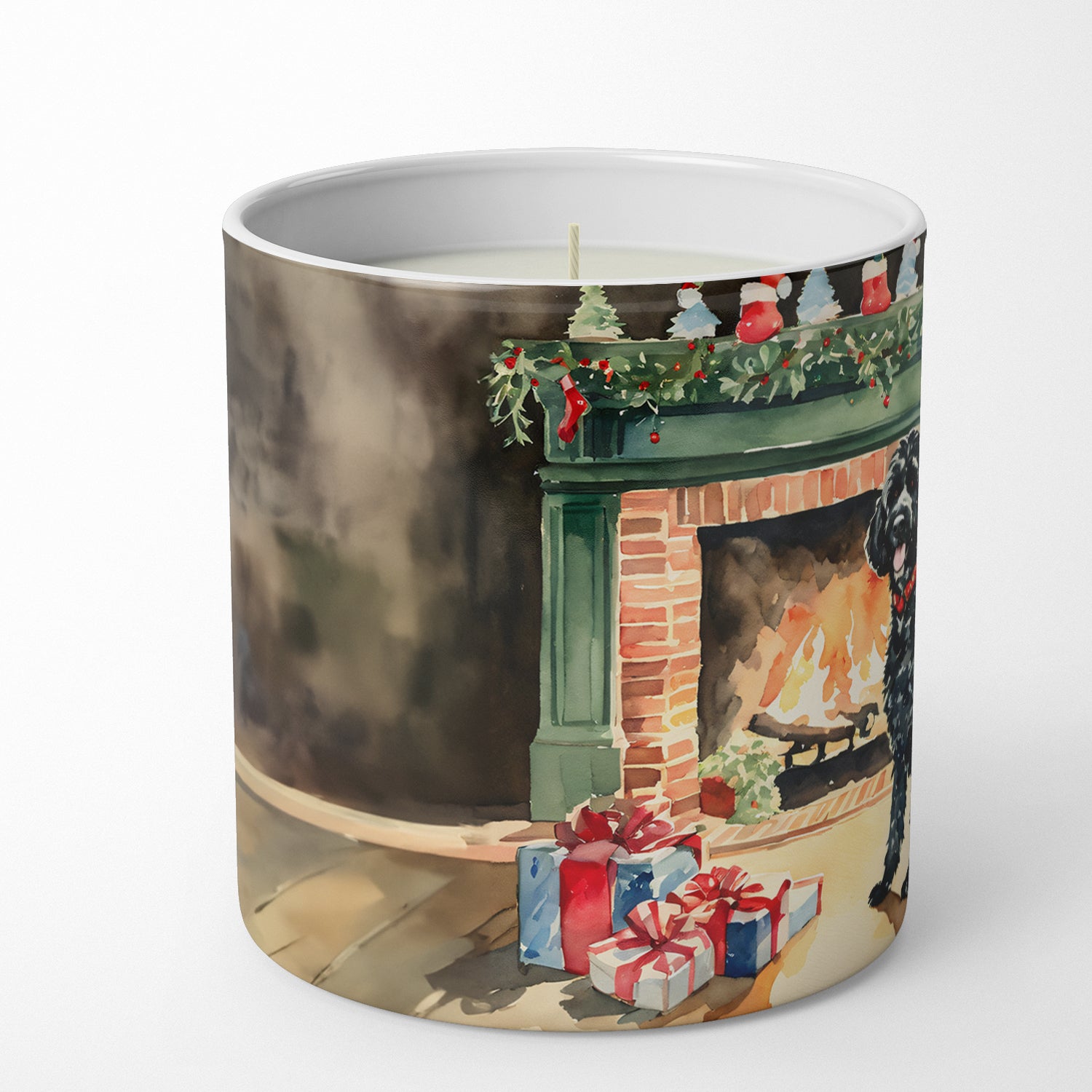 Buy this Portuguese Water Dog Cozy Christmas Decorative Soy Candle