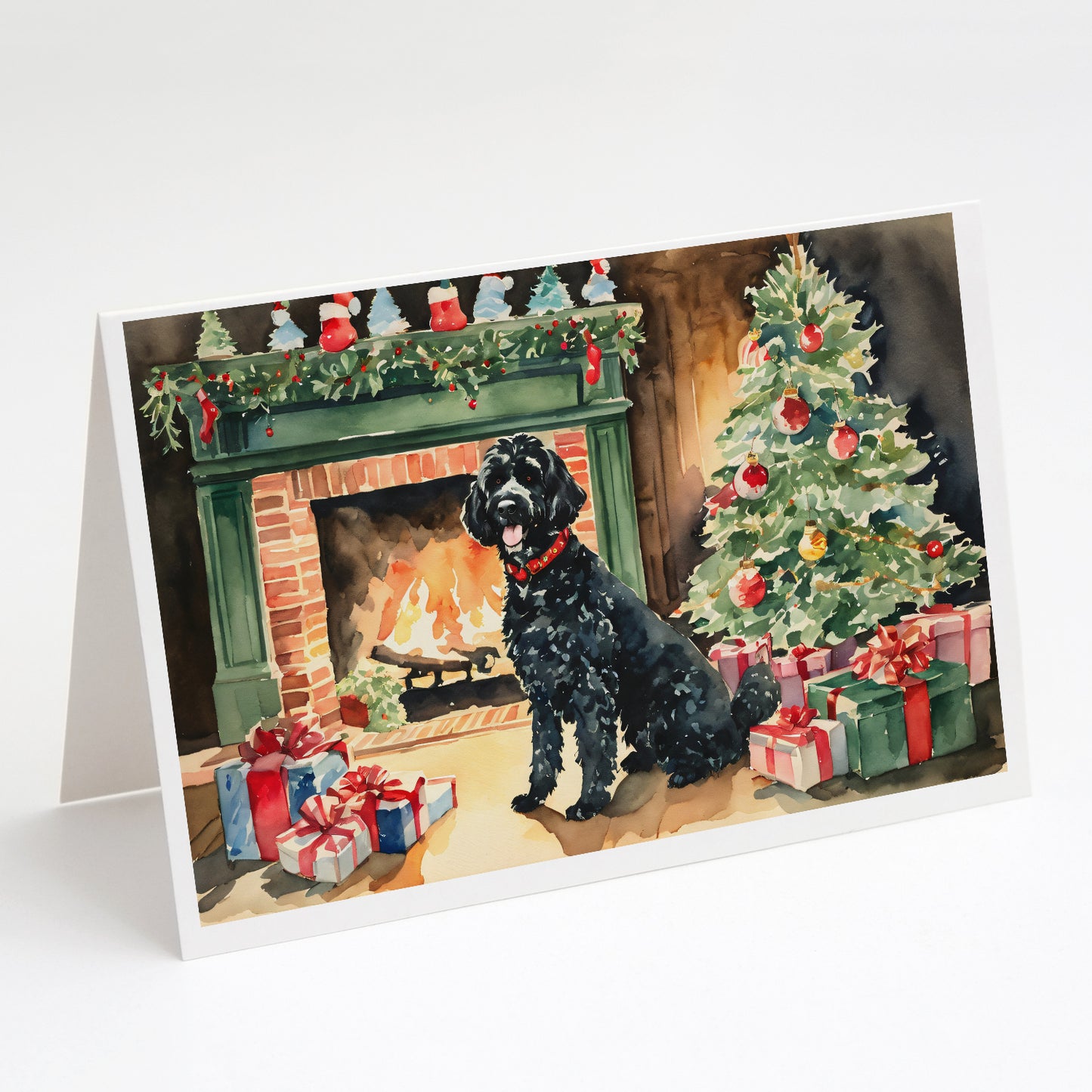 Buy this Portuguese Water Dog Cozy Christmas Greeting Cards Pack of 8