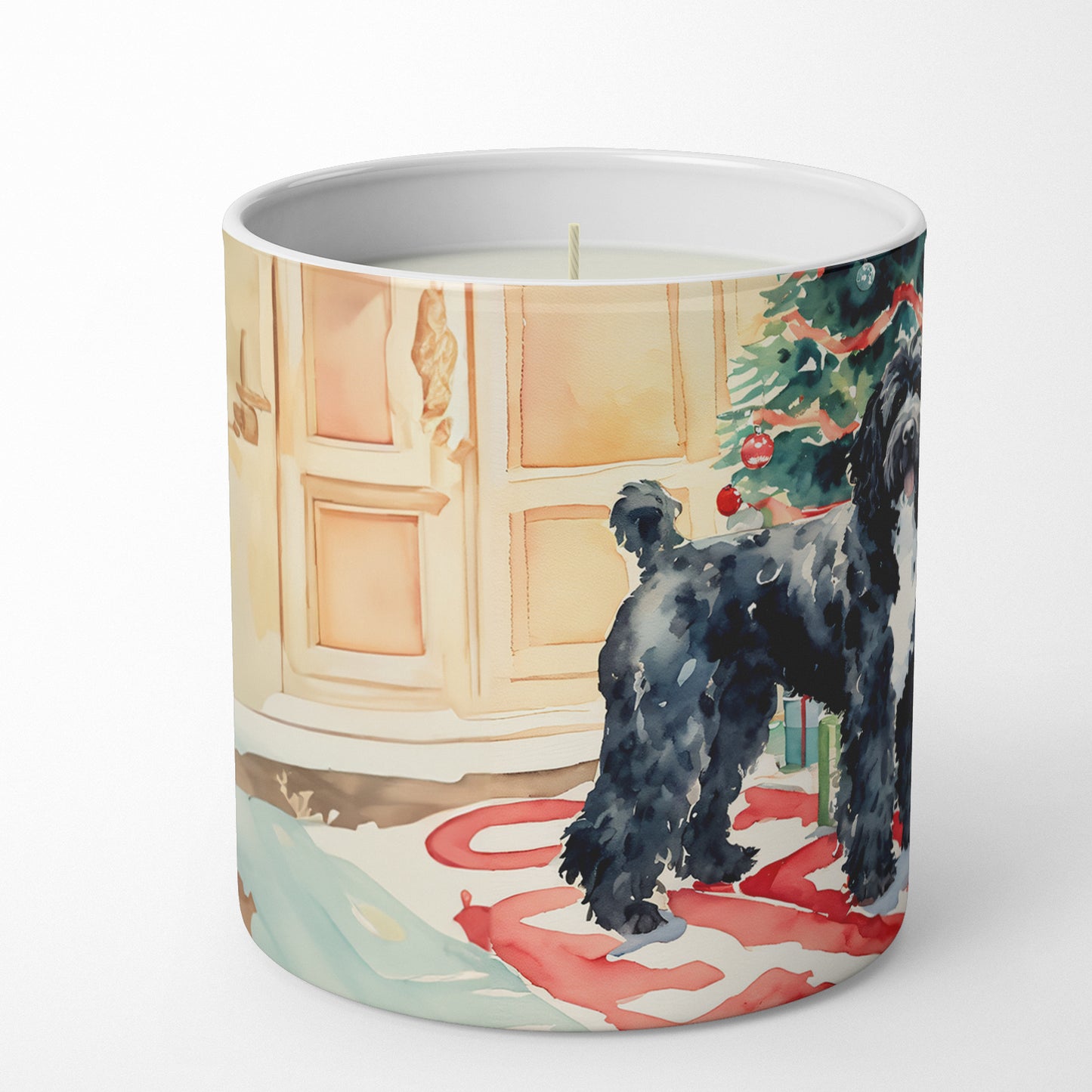 Buy this Portuguese Water Dog Cozy Christmas Decorative Soy Candle