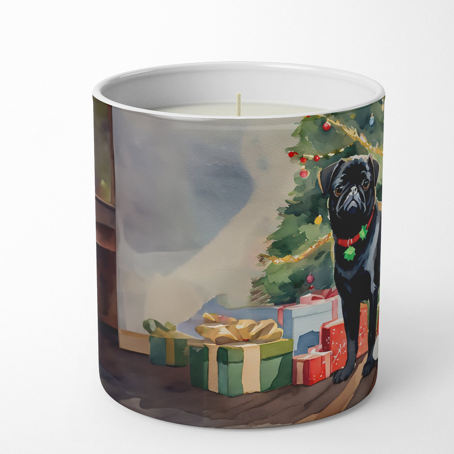 Buy this Pug Cozy Christmas Decorative Soy Candle