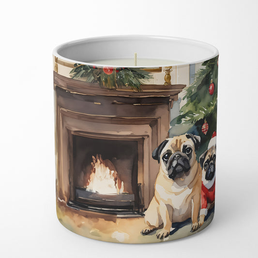 Buy this Pug Cozy Christmas Decorative Soy Candle