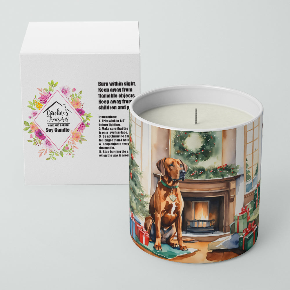 Rhodesian Ridgeback Cozy Christmas Decorative Soy Candle