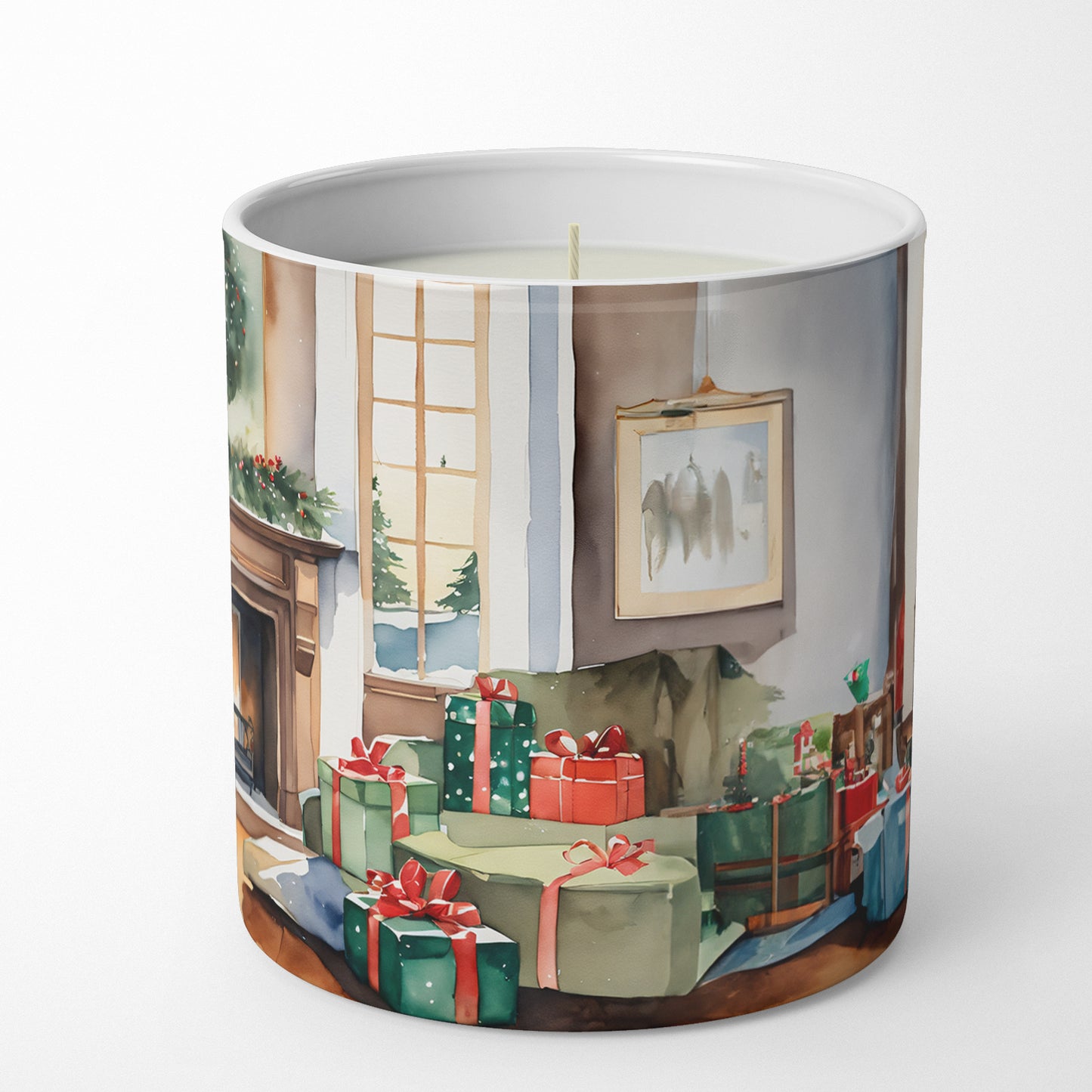 Rhodesian Ridgeback Cozy Christmas Decorative Soy Candle