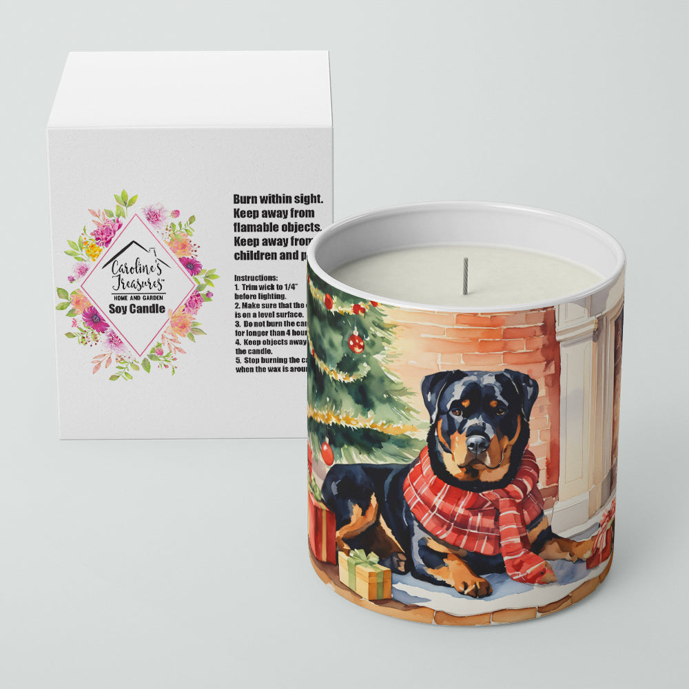 Rottweiler Cozy Christmas Decorative Soy Candle