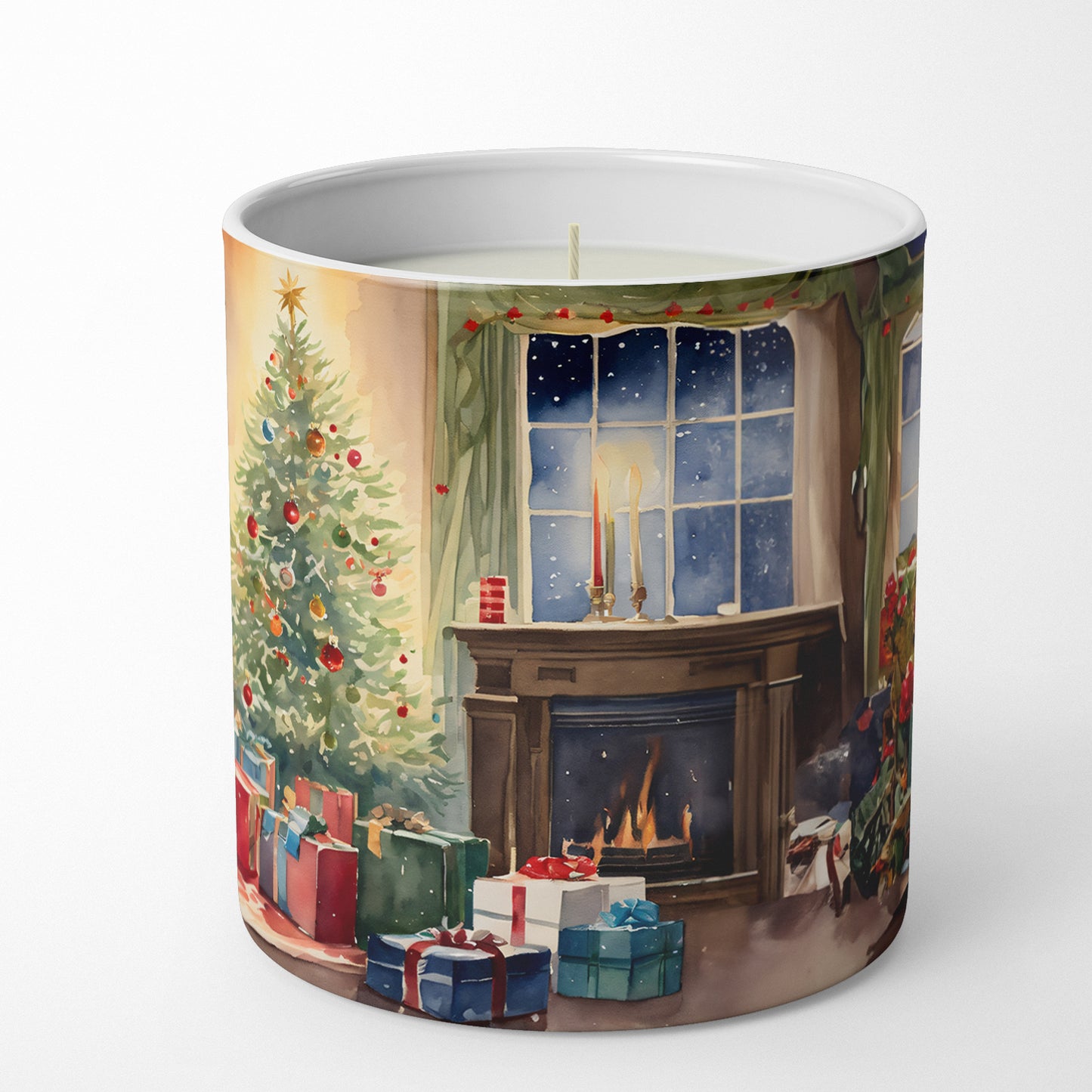 Samoyed Cozy Christmas Decorative Soy Candle