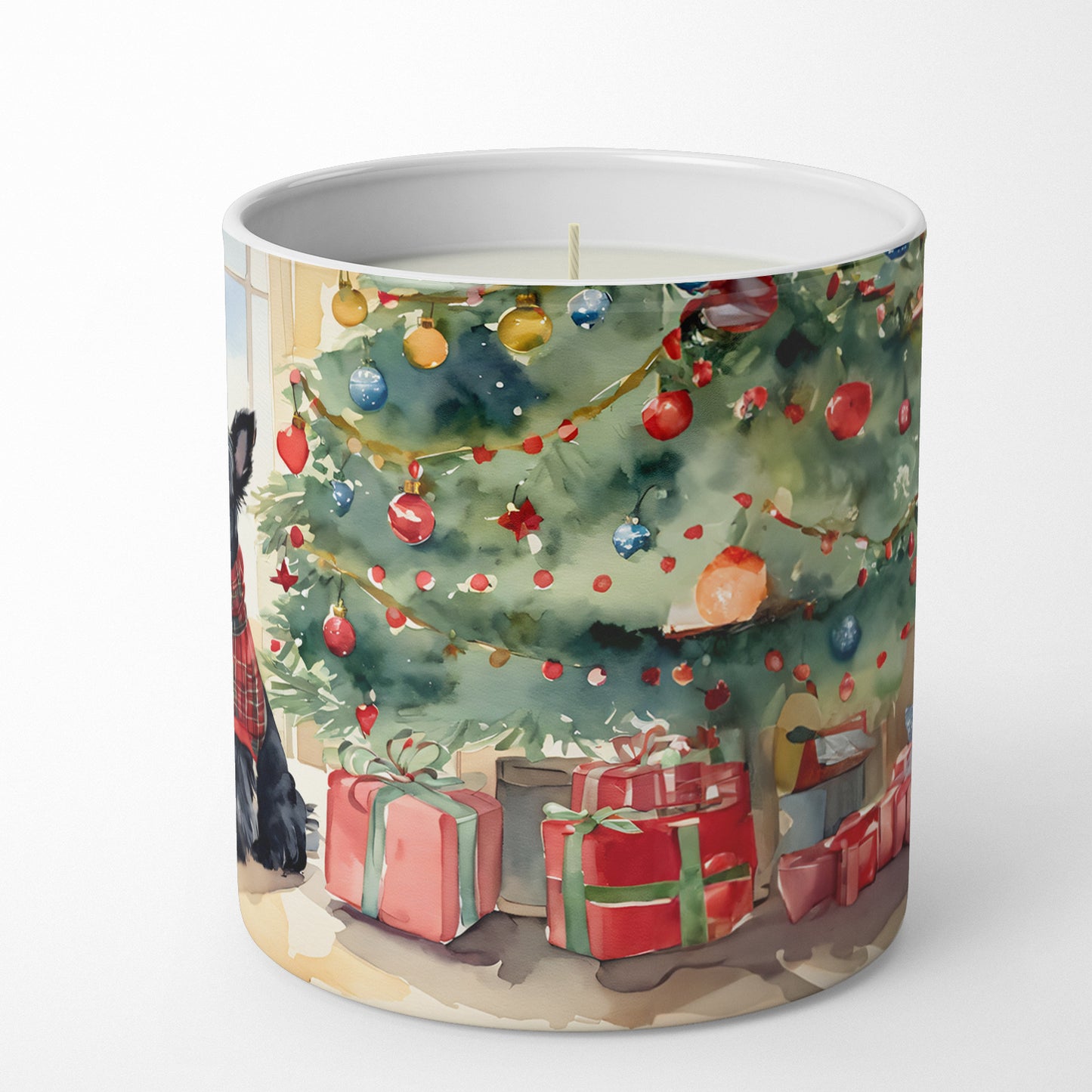 Scottish Terrier Cozy Christmas Decorative Soy Candle