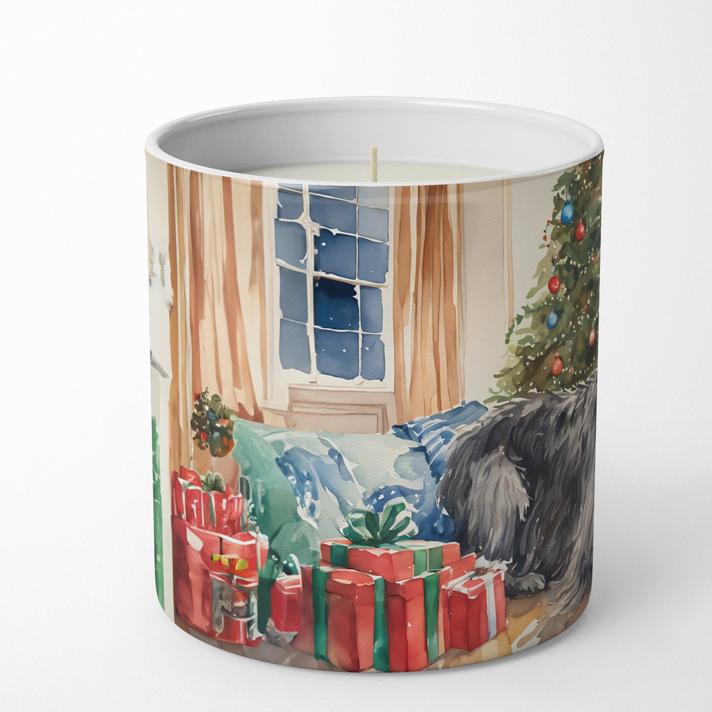 Buy this Scottish Deerhound Cozy Christmas Decorative Soy Candle