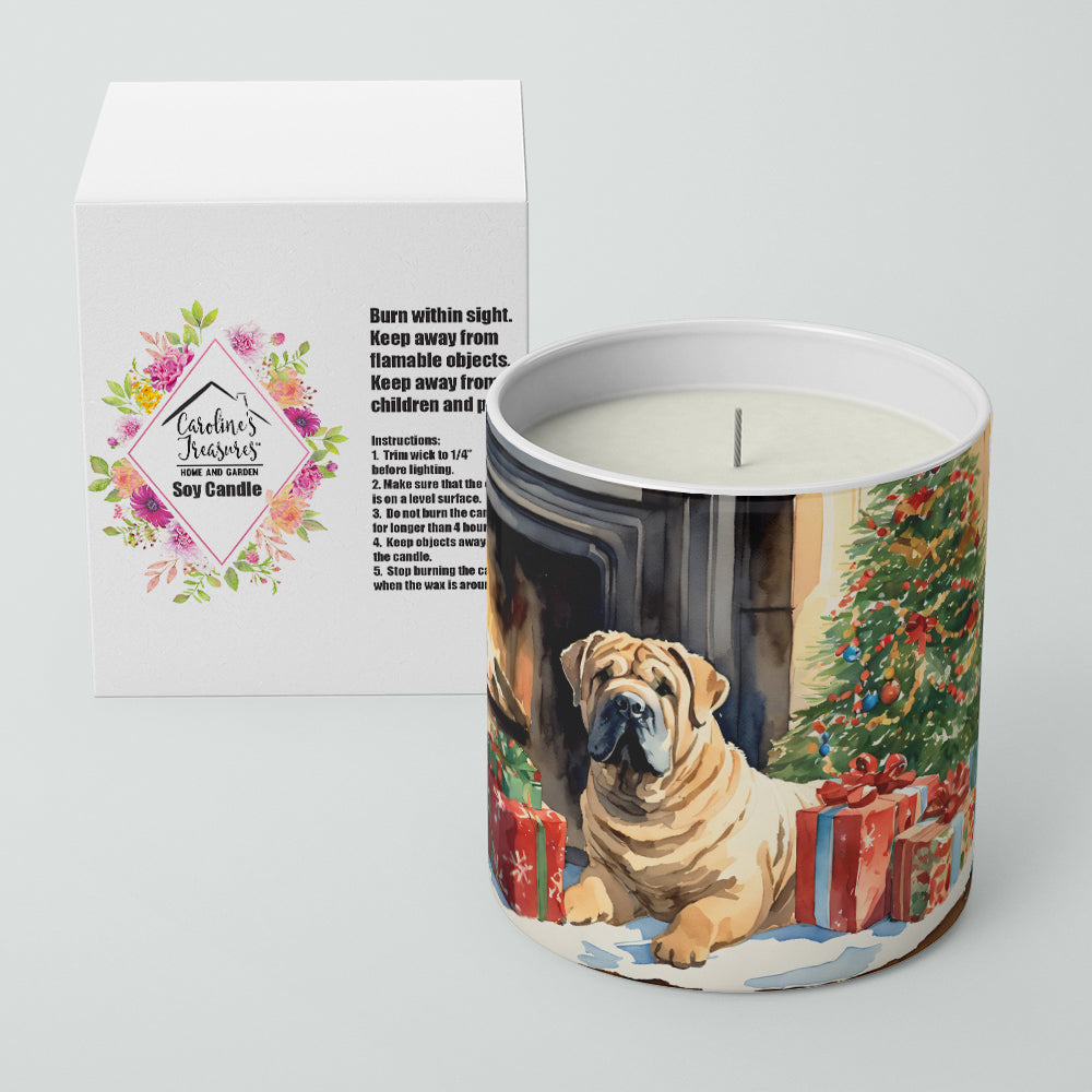 Shar Pei Cozy Christmas Decorative Soy Candle