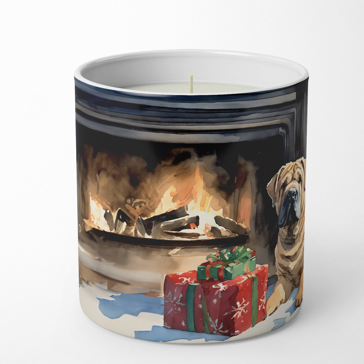 Buy this Shar Pei Cozy Christmas Decorative Soy Candle