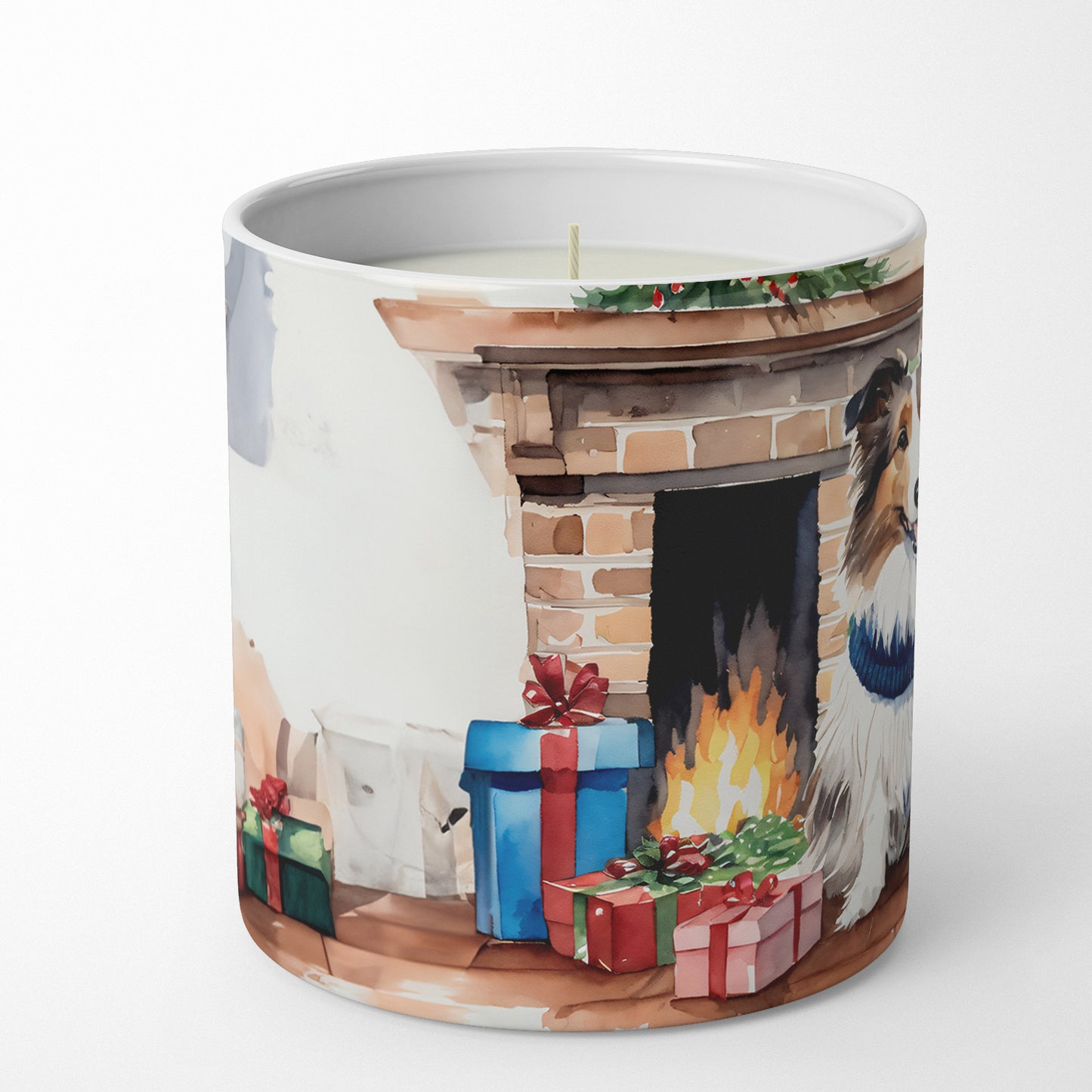 Buy this Sheltie Cozy Christmas Decorative Soy Candle
