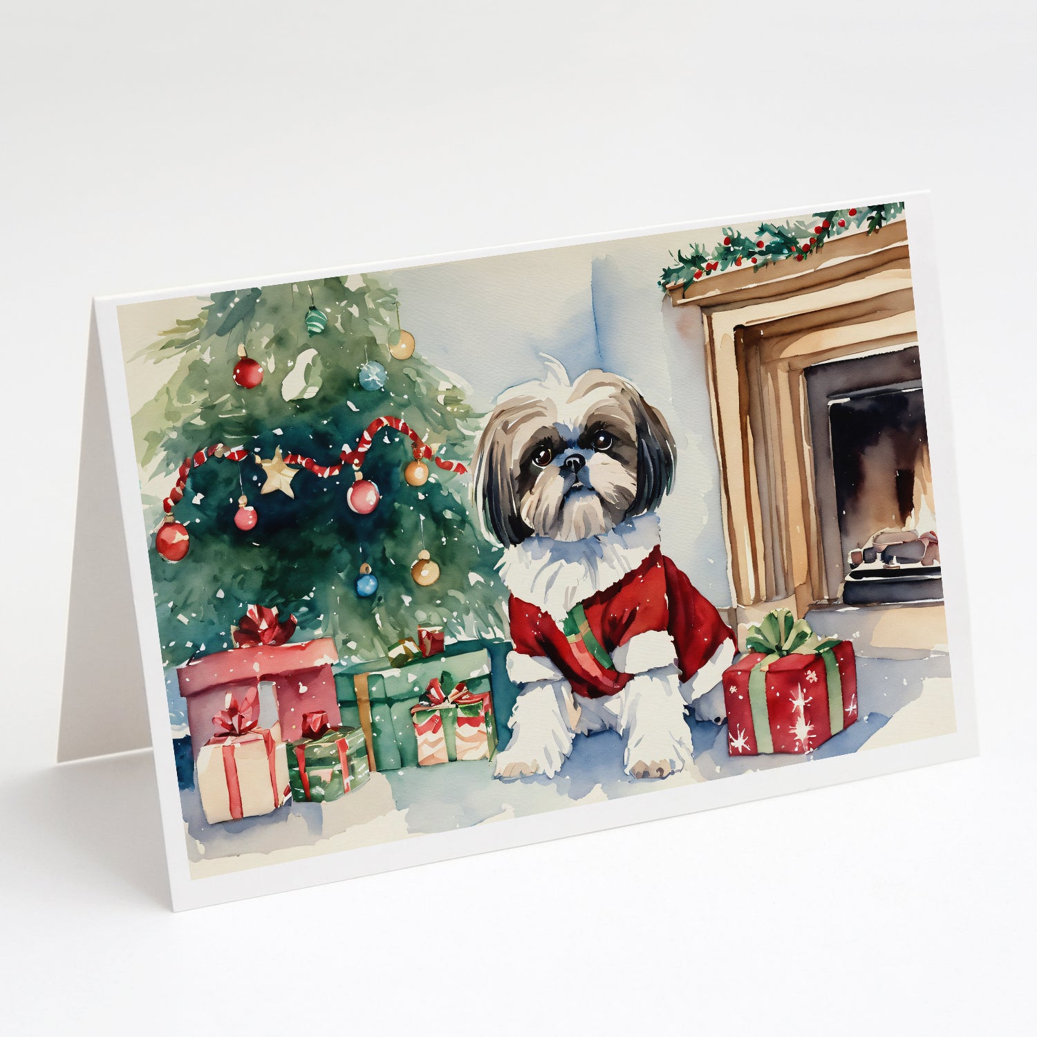 Buy this Shih Tzu Cozy Christmas Greeting Cards Pack of 8
