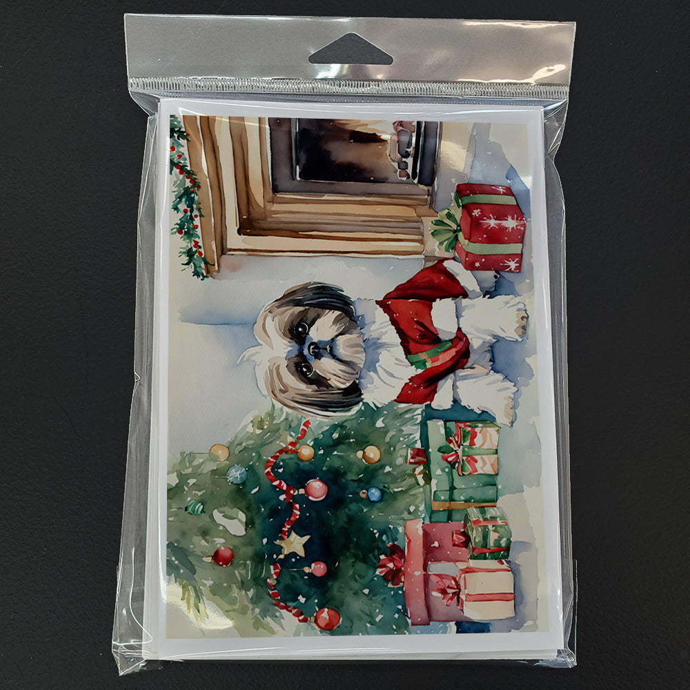 Shih Tzu Cozy Christmas Greeting Cards Pack of 8