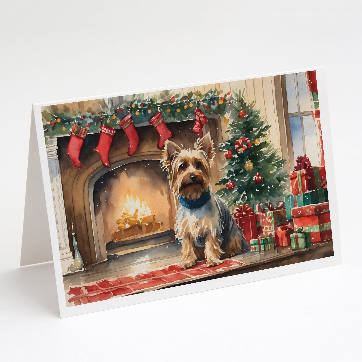 Buy this Silky Terrier Cozy Christmas Greeting Cards Pack of 8