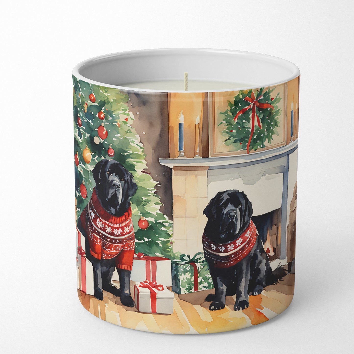 Tibetan Mastiff Cozy Christmas Decorative Soy Candle