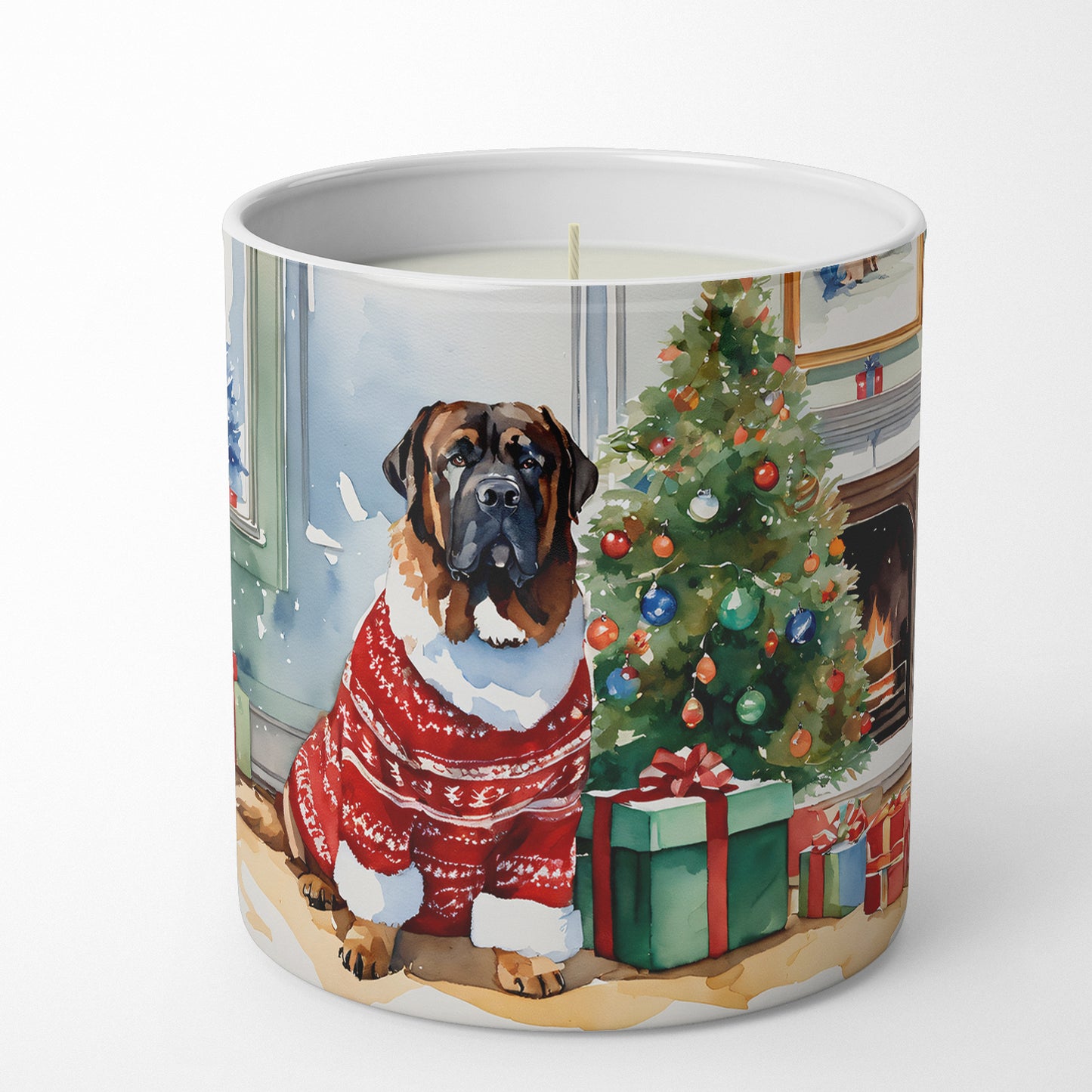 Tibetan Mastiff Cozy Christmas Decorative Soy Candle