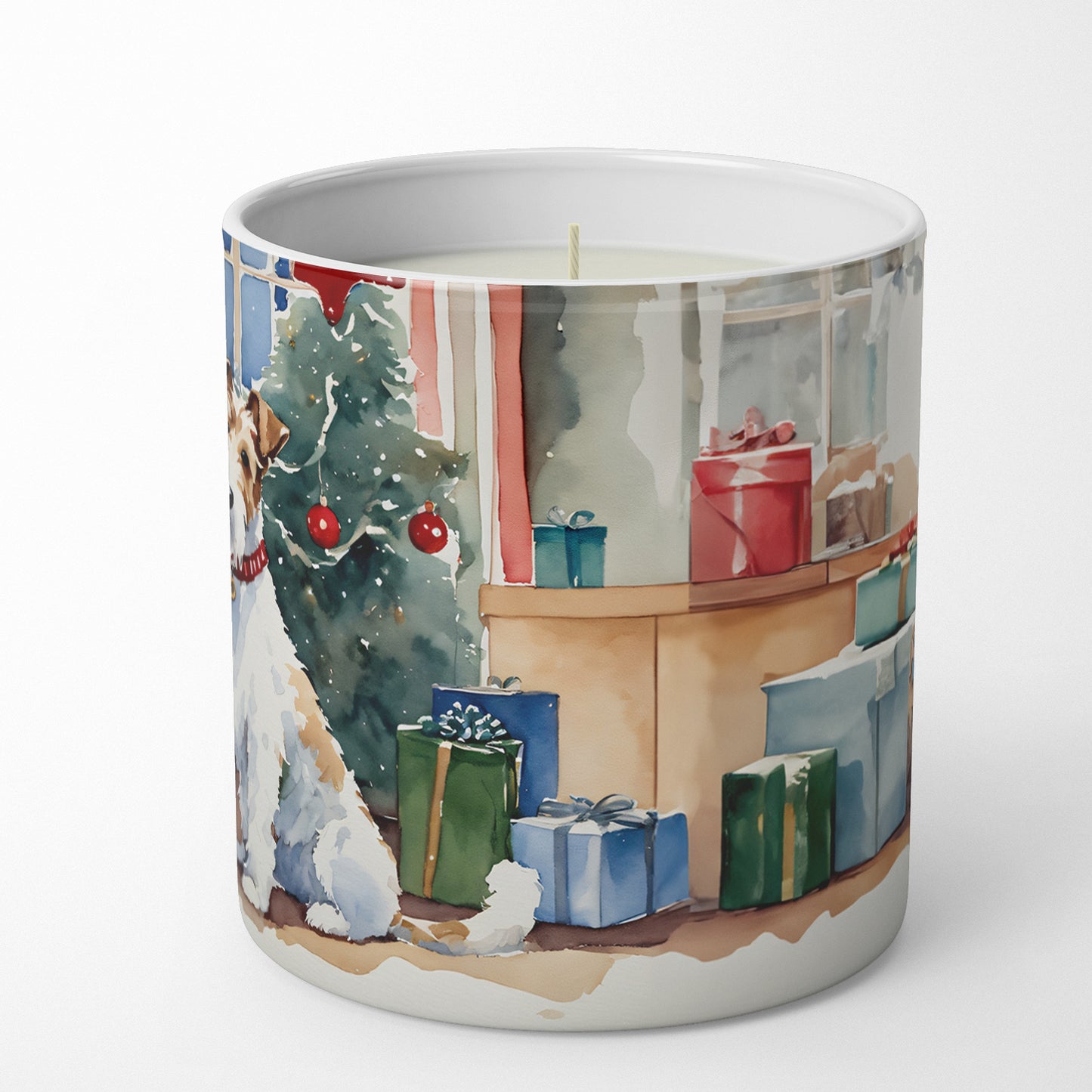 Fox Terrier Cozy Christmas Decorative Soy Candle