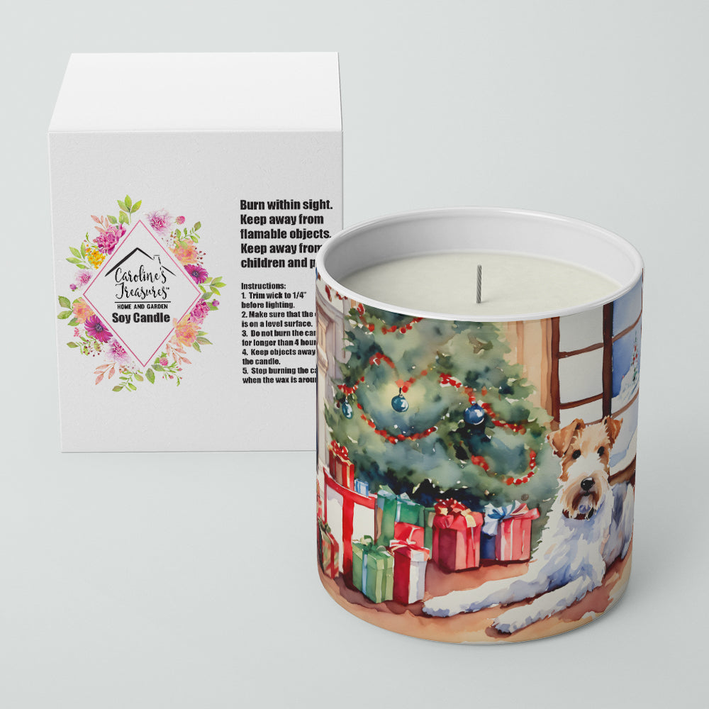Fox Terrier Cozy Christmas Decorative Soy Candle