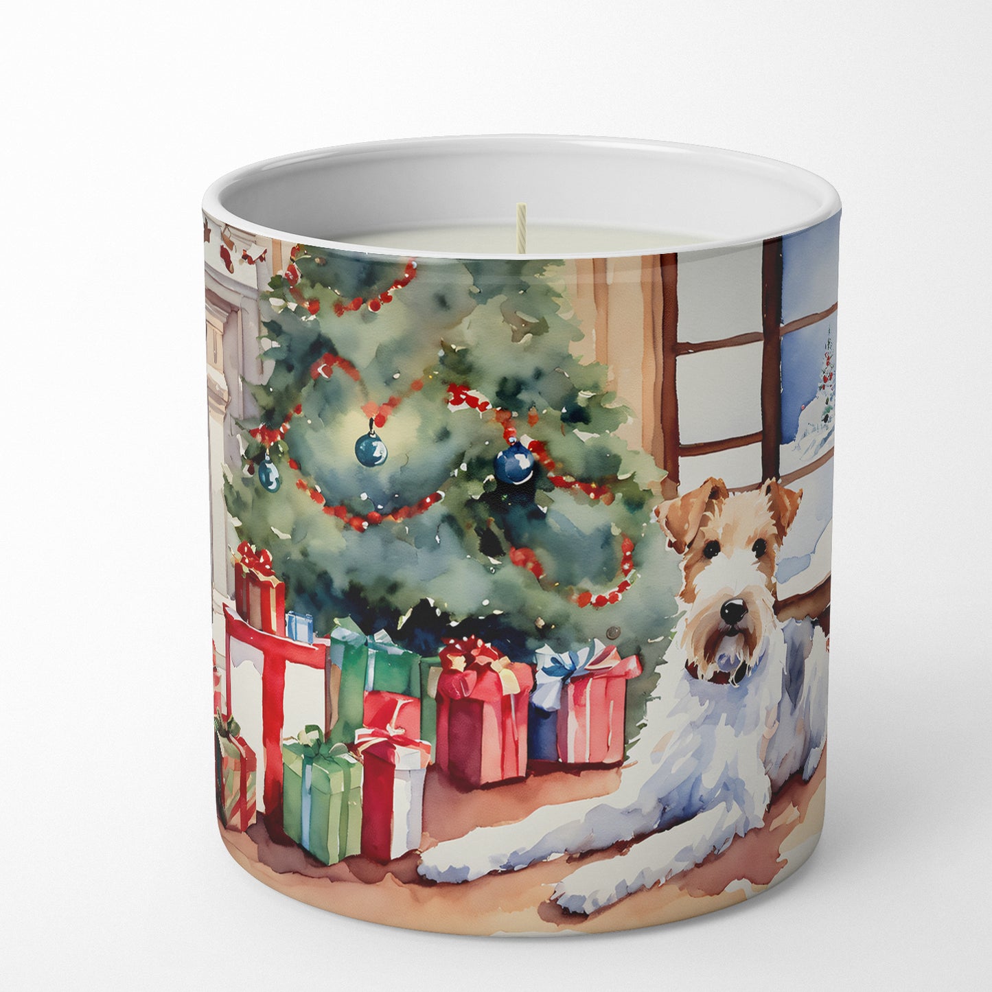 Fox Terrier Cozy Christmas Decorative Soy Candle