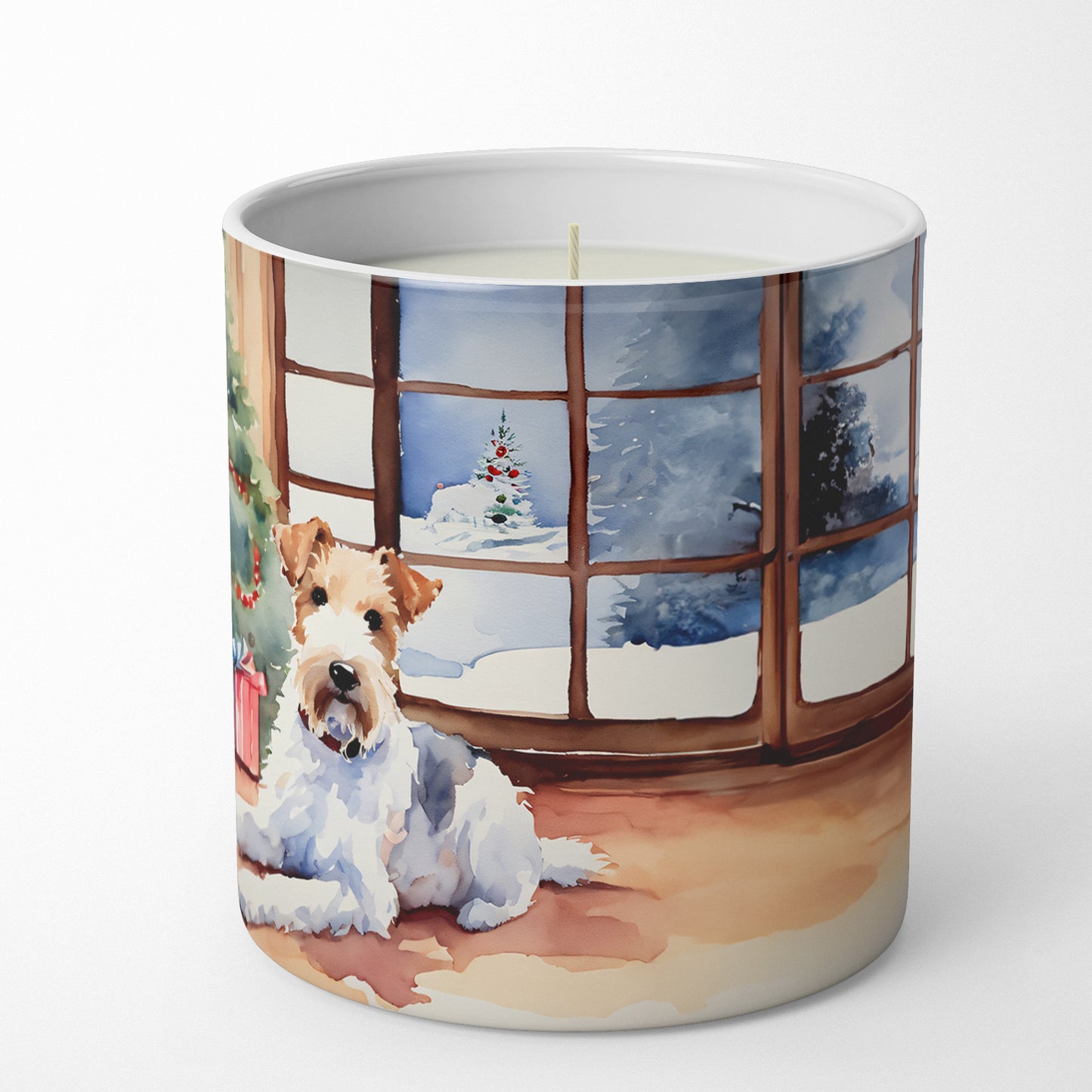 Fox Terrier Cozy Christmas Decorative Soy Candle