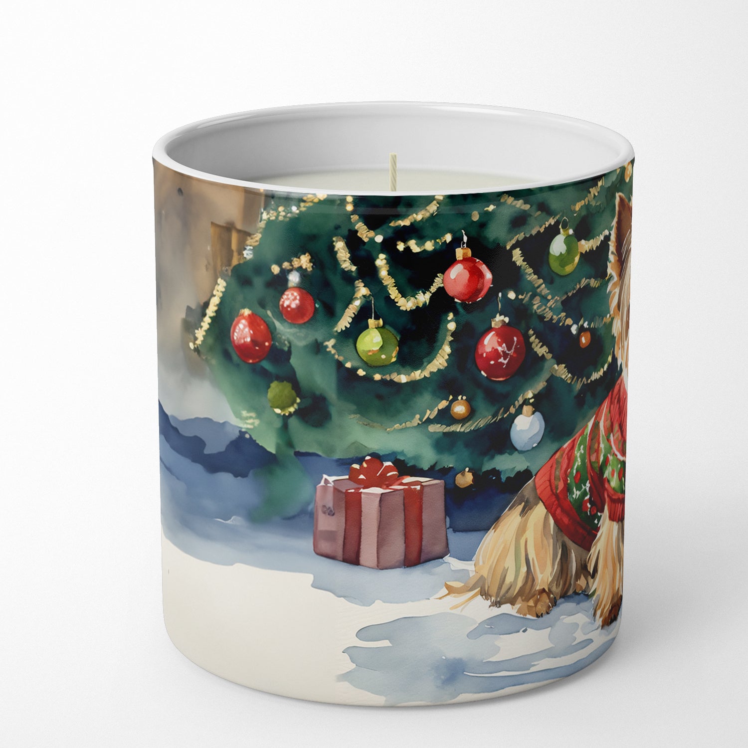 Buy this Yorkshire Terrier Cozy Christmas Decorative Soy Candle