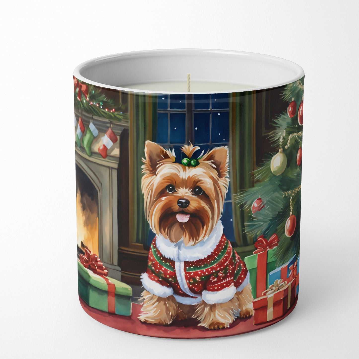 Yorkshire Terrier Cozy Christmas Decorative Soy Candle