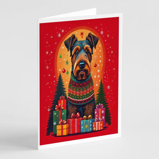Buy this Airedale Terrier Holiday Christmas Greeting Cards Pack of 8