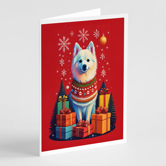 Buy this American Eskimo Holiday Christmas Greeting Cards Pack of 8