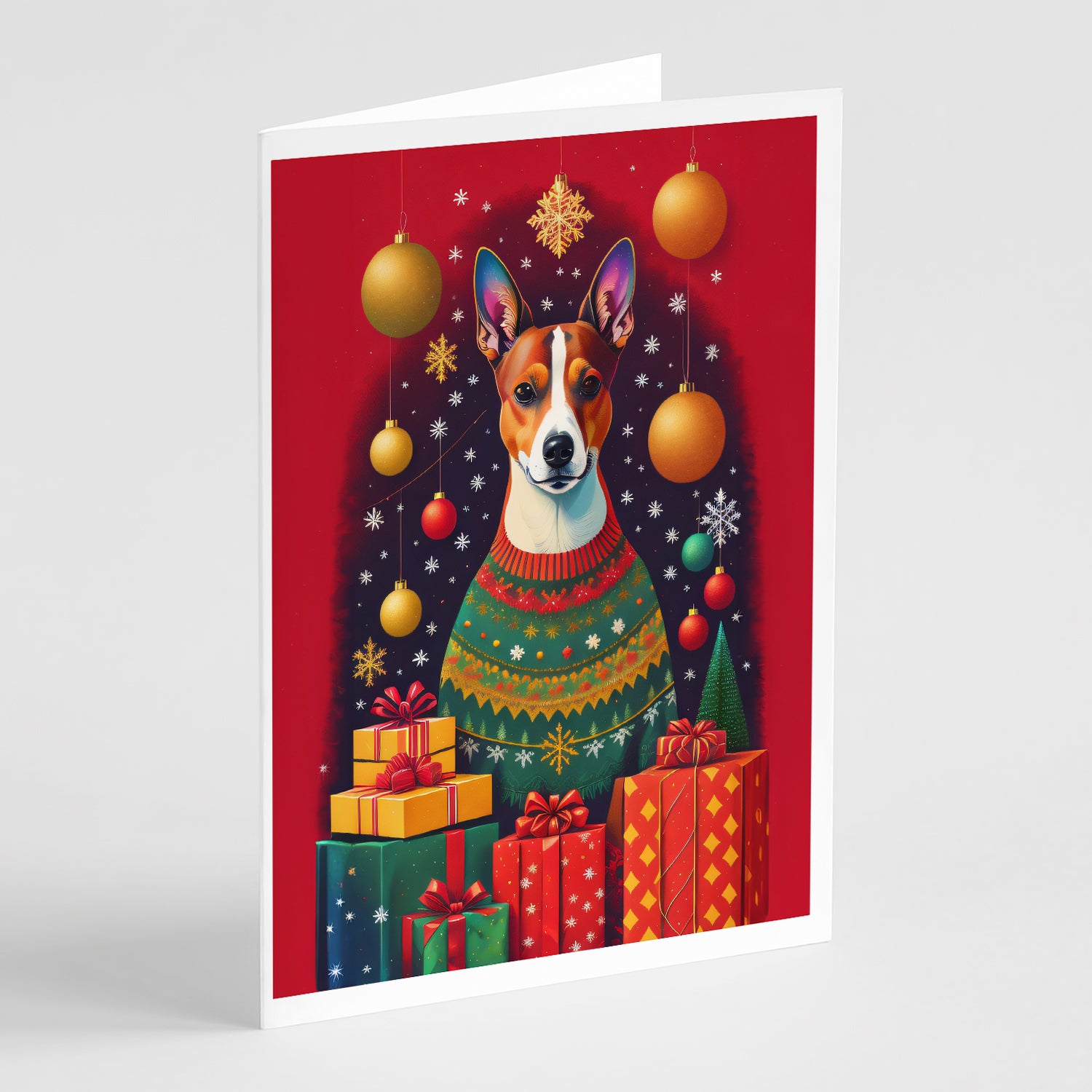 Buy this Basenji Holiday Christmas Greeting Cards Pack of 8