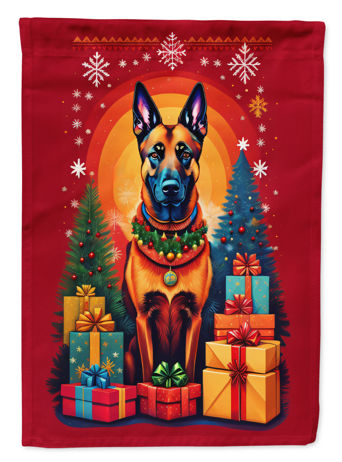 Buy this Belgian Malinois Holiday Christmas House Flag