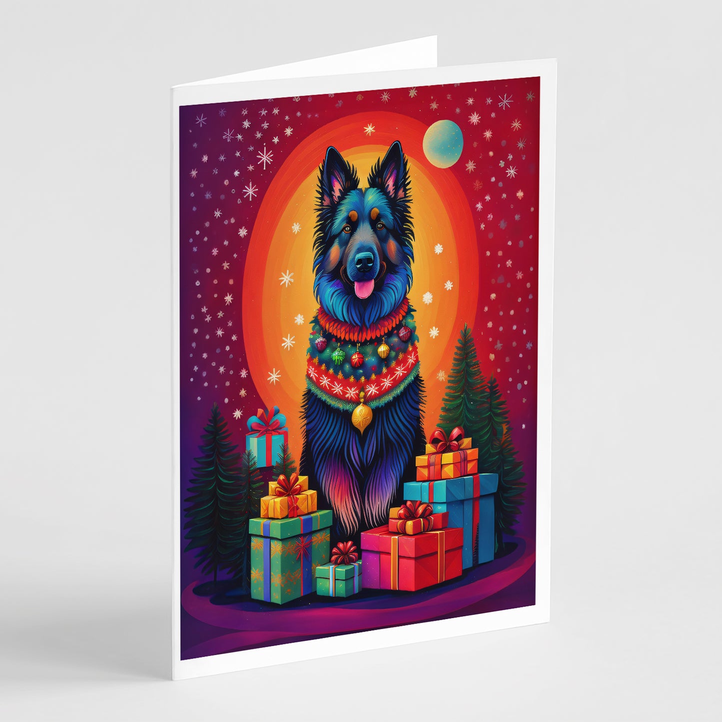 Buy this Belgian Sheepdog Holiday Christmas Greeting Cards Pack of 8