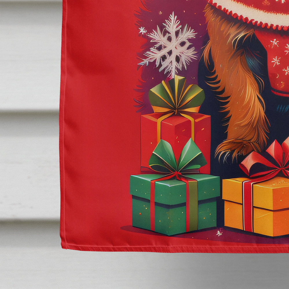 Border Terrier Holiday Christmas House Flag