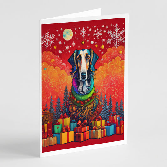 Buy this Borzoi Russian Wolfhound Holiday Christmas Greeting Cards Pack of 8