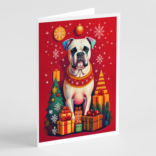 Buy this White Boxer Holiday Christmas Greeting Cards Pack of 8