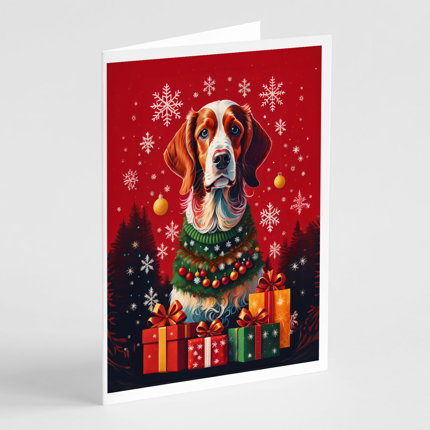 Buy this Brittany Spaniel Holiday Christmas Greeting Cards Pack of 8
