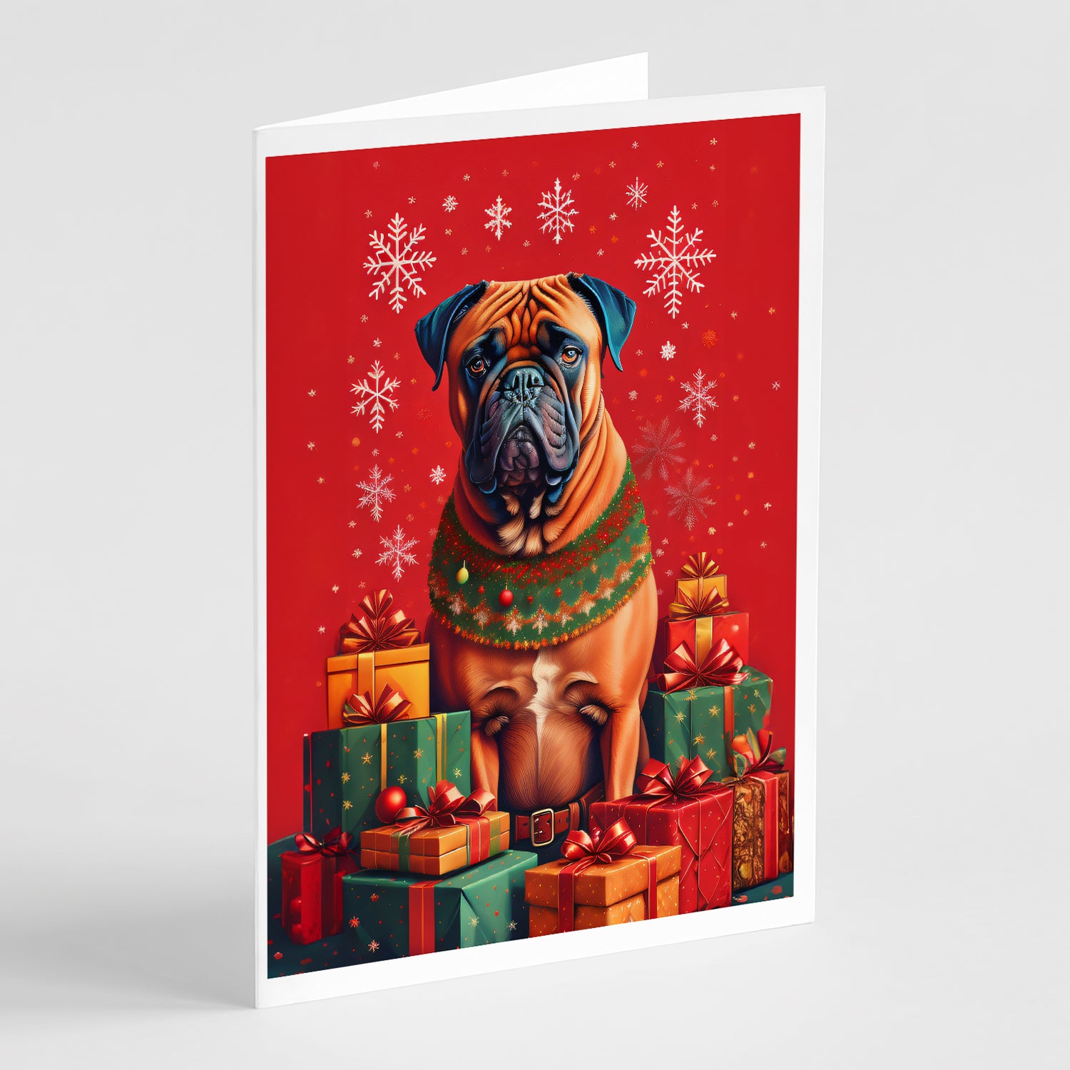 Buy this Bullmastiff Holiday Christmas Greeting Cards Pack of 8