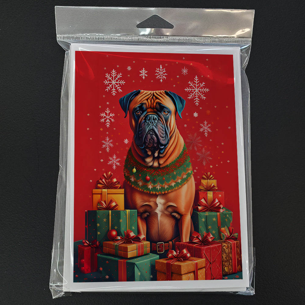 Bullmastiff Holiday Christmas Greeting Cards Pack of 8