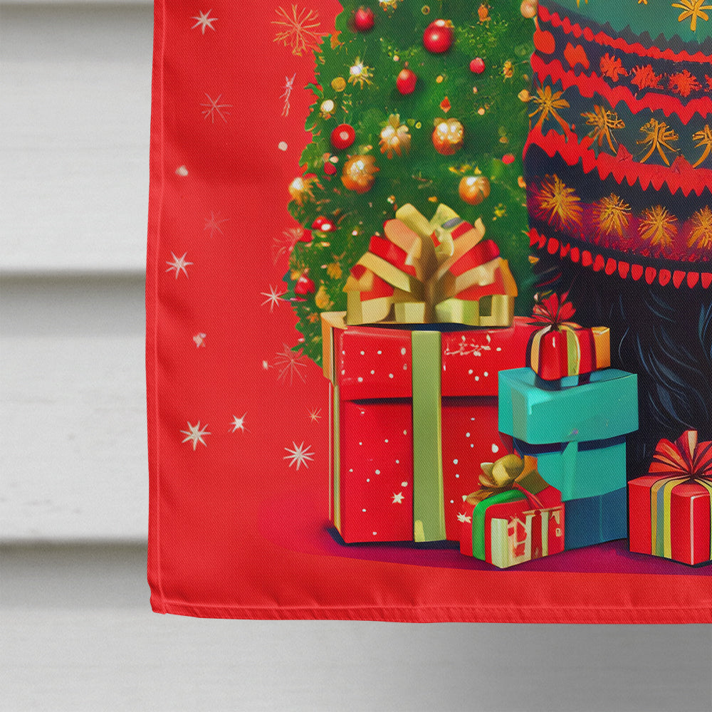Black Cairn Terrier Holiday Christmas House Flag