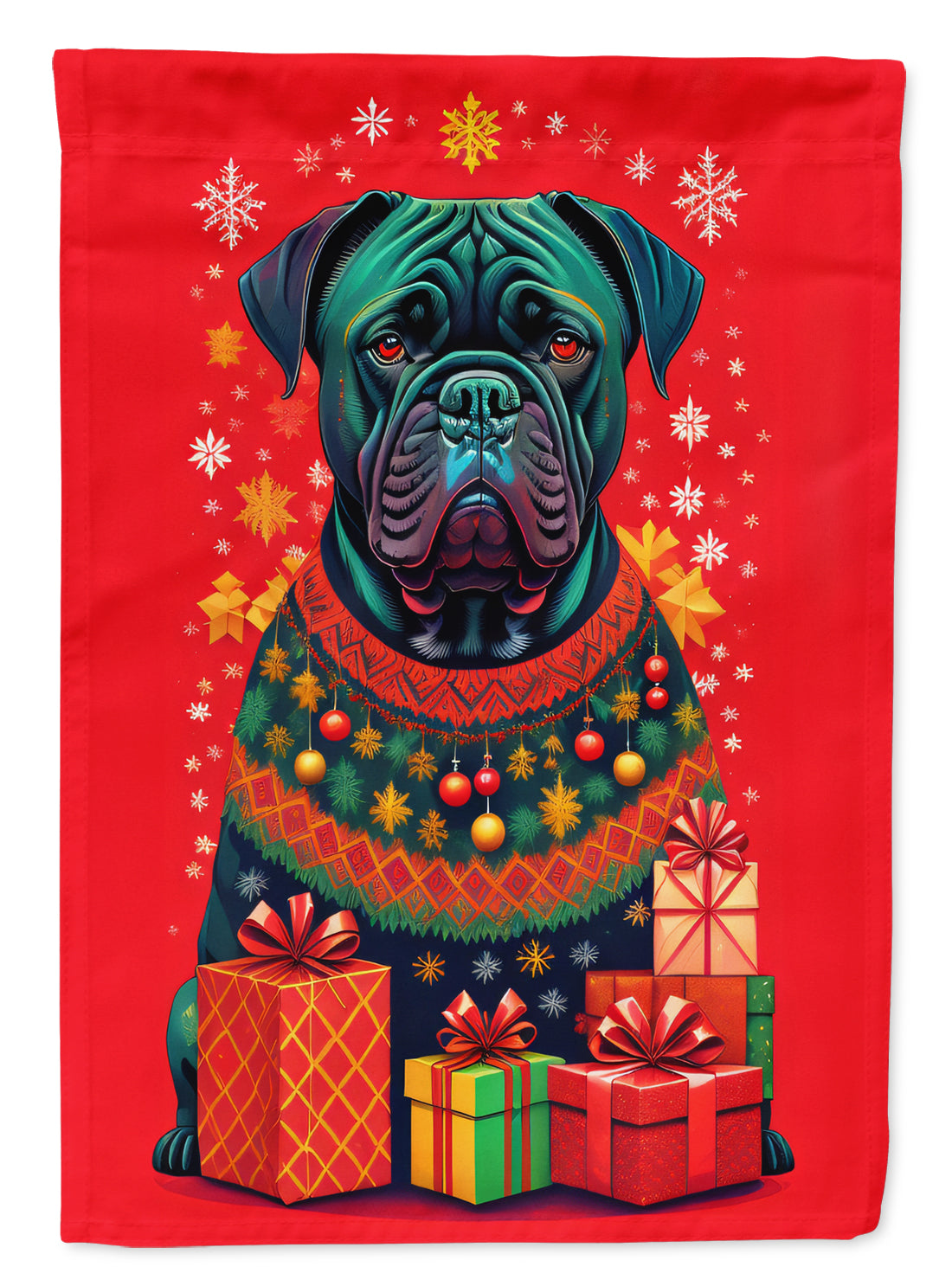 Buy this Cane Corso Holiday Christmas House Flag