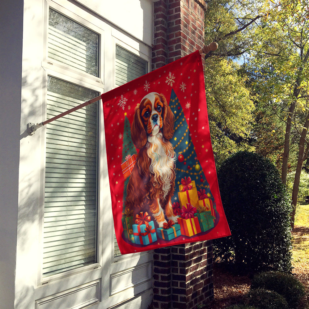 Cavalier Spaniel Holiday Christmas House Flag
