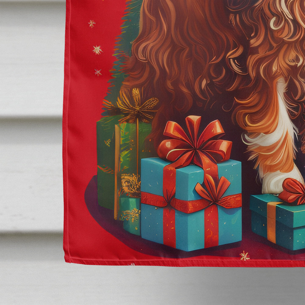 Cavalier Spaniel Holiday Christmas House Flag