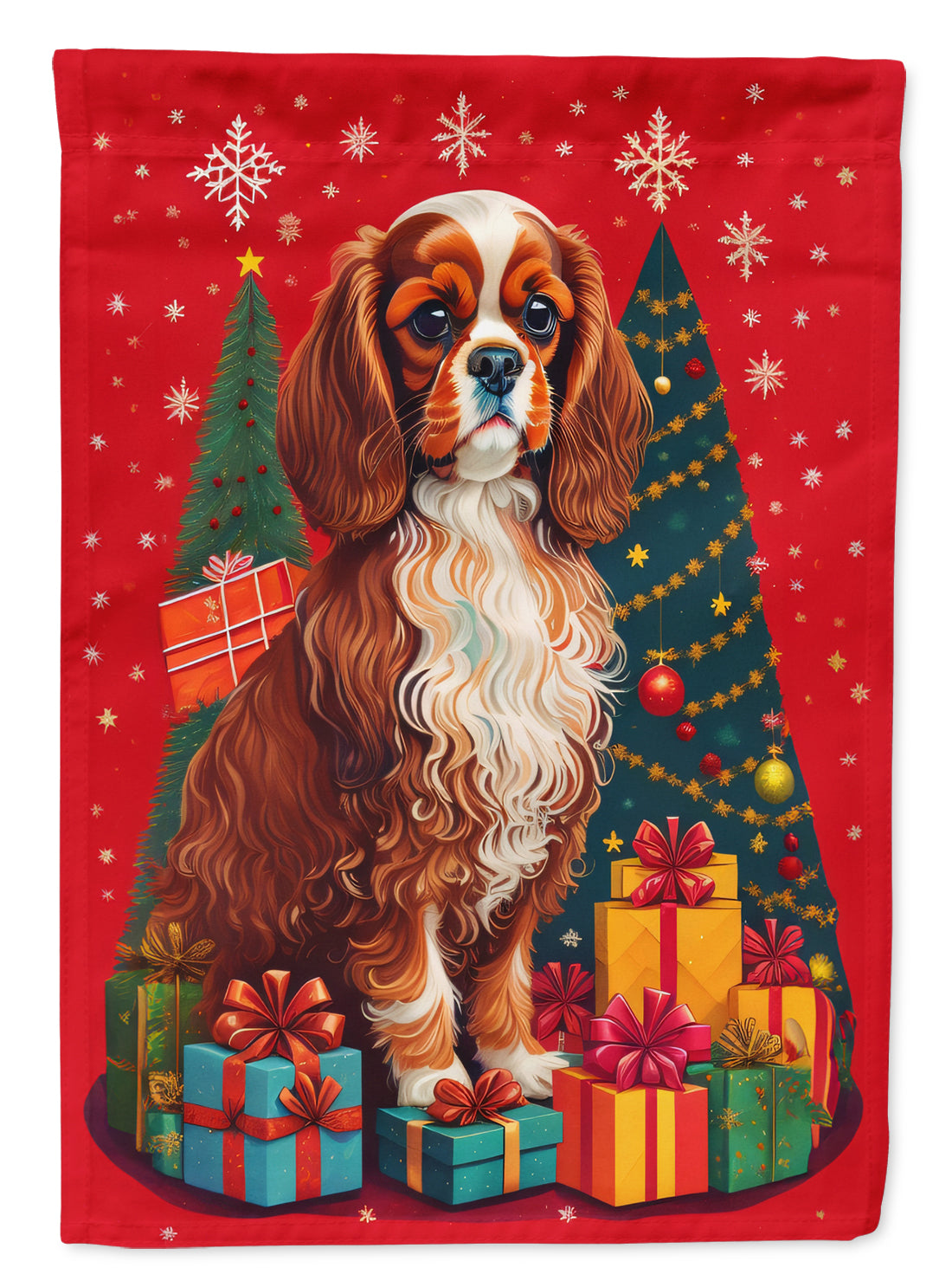 Buy this Cavalier Spaniel Holiday Christmas Garden Flag