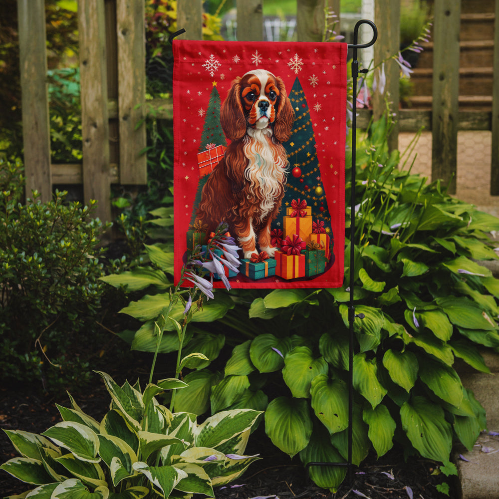 Cavalier Spaniel Holiday Christmas Garden Flag