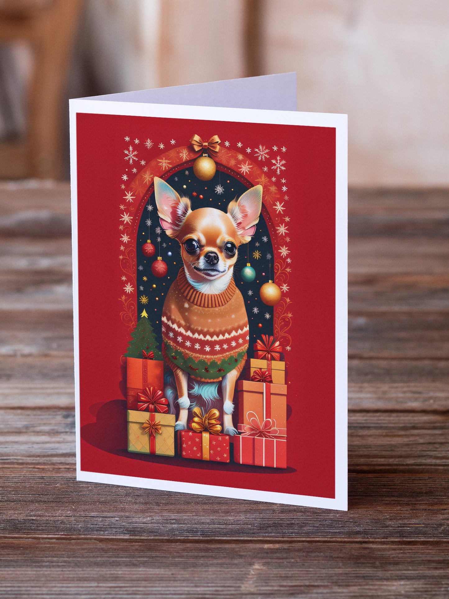 Chihuahua Holiday Christmas Greeting Cards Pack of 8