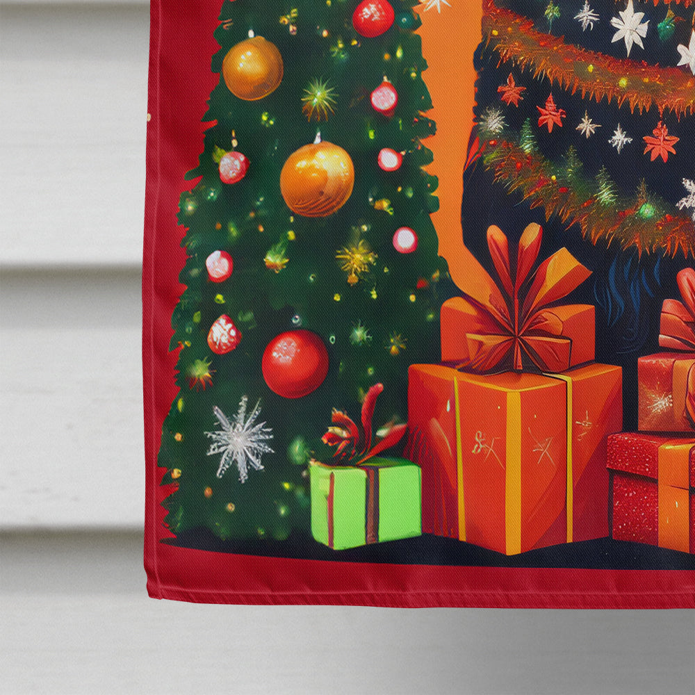 Collie Holiday Christmas House Flag