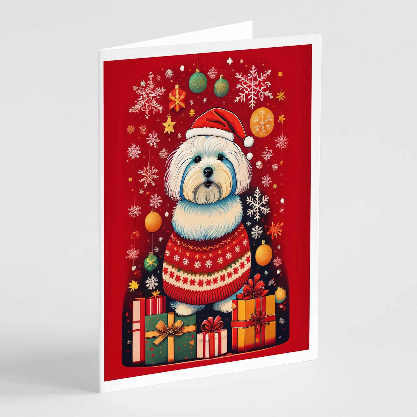 Buy this Coton De Tulear Holiday Christmas Greeting Cards Pack of 8