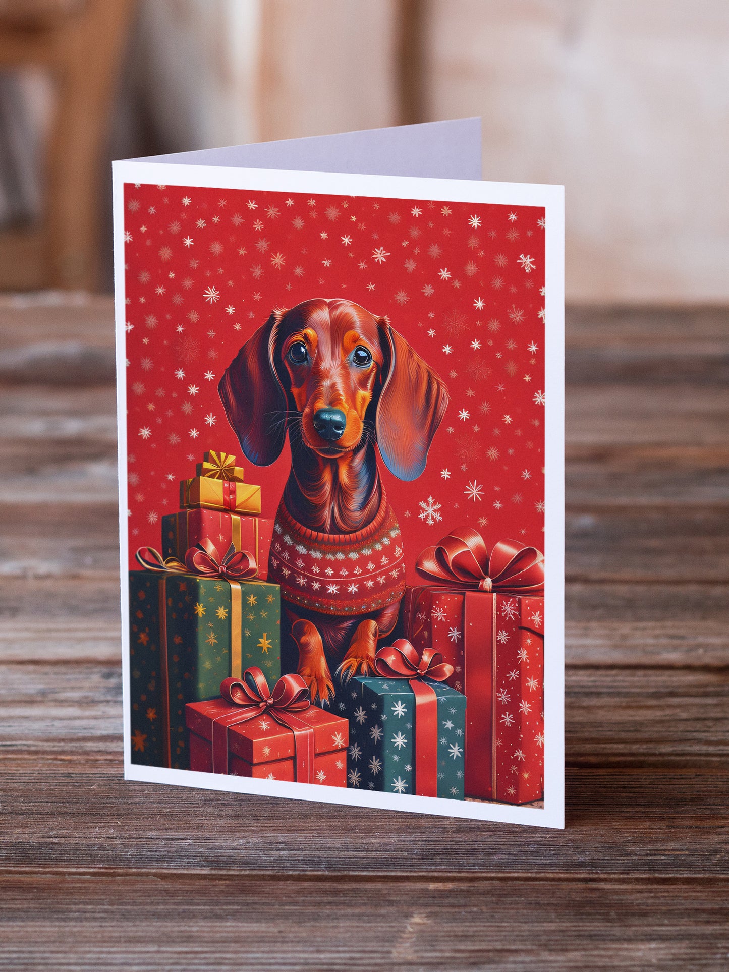 Dachshund Holiday Christmas Greeting Cards Pack of 8